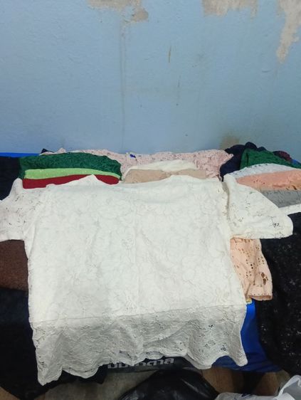 เสื้อลายลูกไม้กับผ้าพันคอขนาน67-170ซม. รูปที่ 4