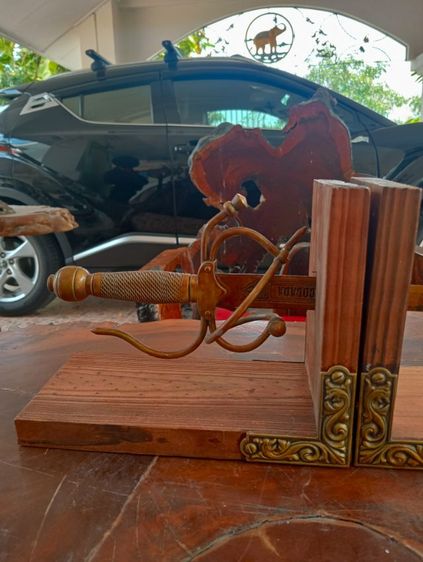 ฝรั่งเศส..ที่คั่นหนังสือเนื้อไม้จริงโลหะแท้เก่าโบราณจากฝรั่งเศสขนาดใหญ่สภาพเยี่ยม รูปที่ 5