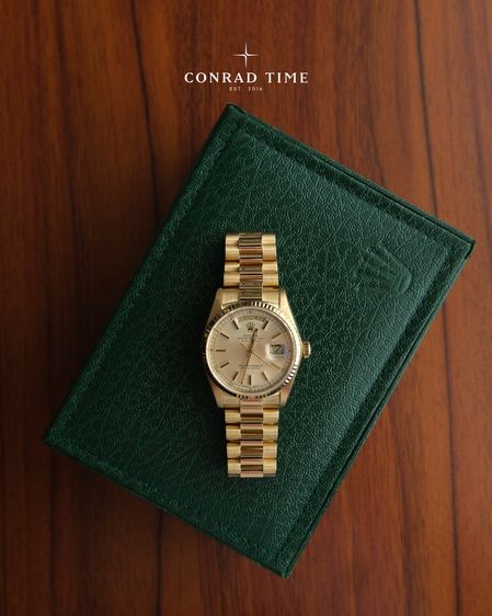 Rolex Day-Date 18038 Champagne Dial Yellow Gold President 36mm. 99 รูปที่ 2