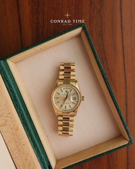 Rolex Day-Date 18038 Champagne Dial Yellow Gold President 36mm. 99 รูปที่ 4