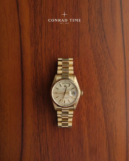 Rolex Day-Date 18038 Champagne Dial Yellow Gold President 36mm. 99 รูปที่ 3