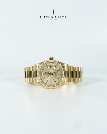 Rolex Day-Date 18038 Champagne Dial Yellow Gold President 36mm. 99 รูปที่ 8