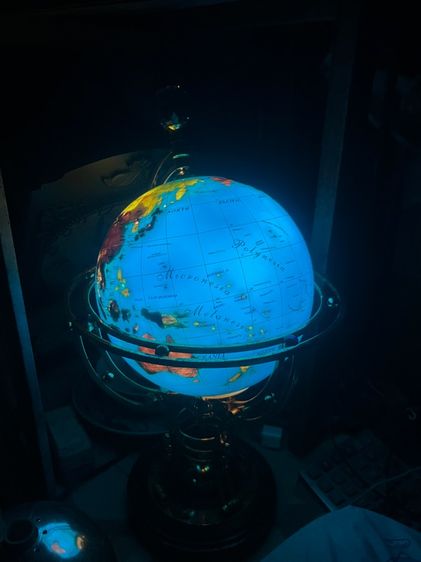 ลูกโลกโคมไฟหมุนได้เก่า รูปที่ 3