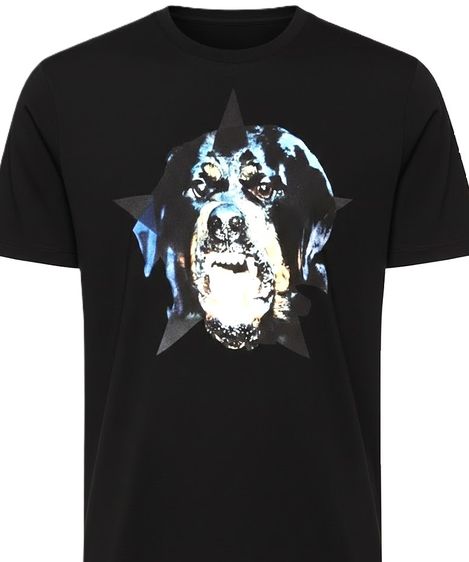 GIVENCHY Rottweiler Printed Cotton T shirt