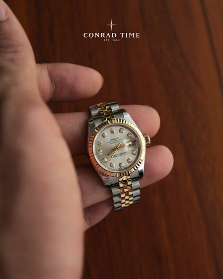 Rolex Datejust 179173 Silver Diamond Dial Two-Tone Jubilee 2013 26mm. Fullset  รูปที่ 4