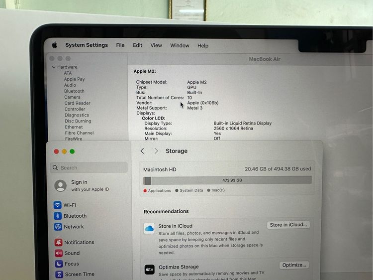 ขายถูกกกกกกกกกกกกกกกกกกกกก Mac Air M2 ปี 2022 สเปคแรงง SSD 512 สภาพใหม่เอี่ยม ไร้ที่ติ สวยครบยกกล่อง รูปที่ 4