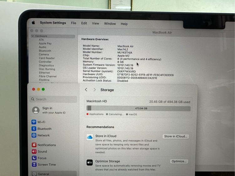 ขายถูกกกกกกกกกกกกกกกกกกกกก Mac Air M2 ปี 2022 สเปคแรงง SSD 512 สภาพใหม่เอี่ยม ไร้ที่ติ สวยครบยกกล่อง รูปที่ 3