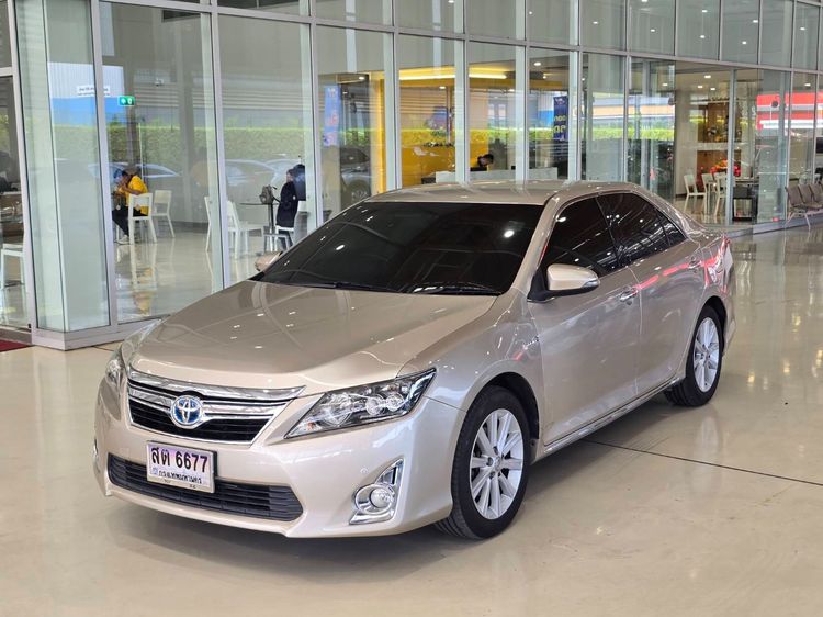 Toyota Camry 2013 2.5 Hybrid Sedan ไฮบริด ไม่ติดแก๊ส เกียร์อัตโนมัติ บรอนซ์ทอง รูปที่ 3