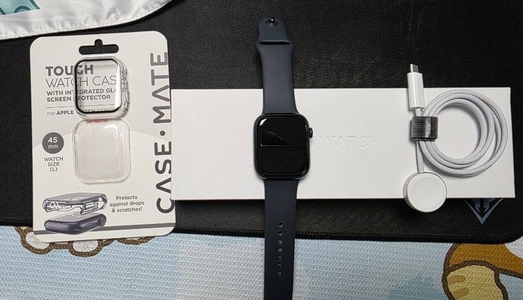 สแตนเลส ดำ Apple Watch Series9 GPS 45mm สภาพสวยงาม ครบยกกล่อง