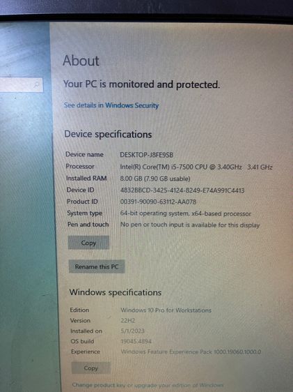 ยกเคส พร้อมใช้งาน HP ProDesk 400 G4 I5 7500 แรม 8 G ฮาร์ดดิส 1000 G รูปที่ 3