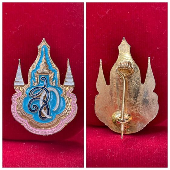 เก่าเก็บ เข็มกลัดที่ระลึก สก. เฉลิมพระชนมพรรษา 6 รอบ 72 พรรษา 12 สิงหาคม 2547 สมเด็จพระพันปีหลวง พระราชินี ในรัชกาลที่ 9 กะไหล่ทองลงยา รูปที่ 3