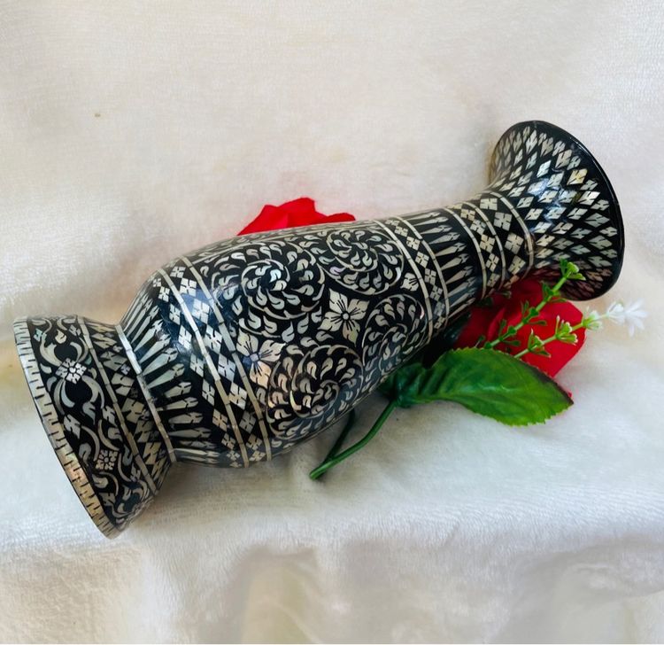 1 ชิ้น แจกันทองเหลืองประดับมุก สวยสมบูรณ์ ตั้งโต๊ะหมู่บูชา ตั้งโชว์ตกแต่งบ้าน รูปที่ 12