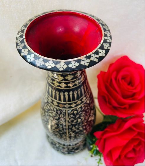 1 ชิ้น แจกันทองเหลืองประดับมุก สวยสมบูรณ์ ตั้งโต๊ะหมู่บูชา ตั้งโชว์ตกแต่งบ้าน รูปที่ 13