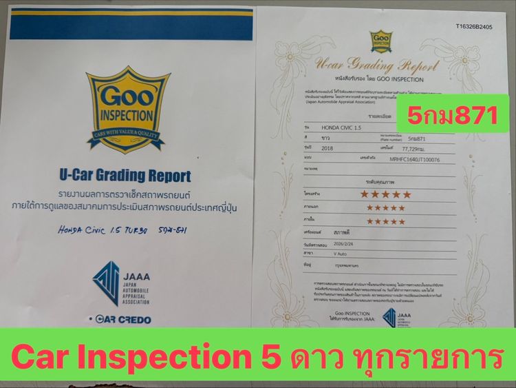 Honda Civic 2018 1.5 Turbo Sedan เบนซิน เกียร์อัตโนมัติ ขาว รูปที่ 3