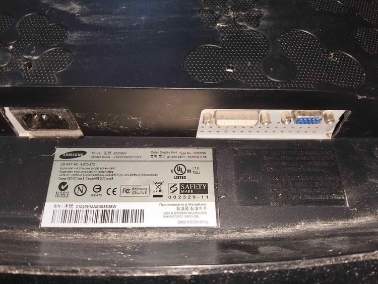 จอคอม Samsung SyncMaster 2033SW  20 นิ้ว  ( ตำหนิฟิล์มเสื่ิอม มุมขวา)   รูปที่ 5