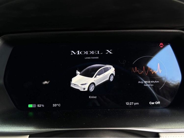Tesla Model-X 2021 Long Range 4WD Sedan ไฟฟ้า ไม่ติดแก๊ส เกียร์อัตโนมัติ ขาว รูปที่ 3