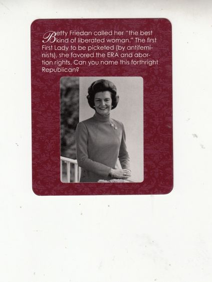 ชุดบัตรความรู้ - สุภาพสตรีหมายเลขหนึ่งของอเมริกา A Quiz Deck of America's First Ladies รูปที่ 2