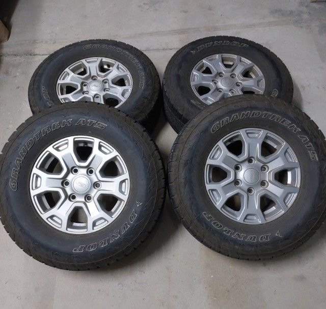 ยาง Dunlop Grandtrek AT5 แม็กเดิมฟอร์ดแรนเจอร์ ครบชุด(4 ล้อ) หน้ากว้าง 265  แก้มสูง 70 ขอบ 16 ปี2024

ใช้งานน้อยเฉลี่ยวันละไม่ถึง 30 โล