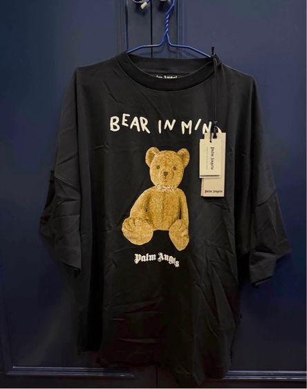 ดำ เสื้อทีเชิ้ต แขนสั้น มีของพร้อมส่ง New Bear in Mind over tee size S