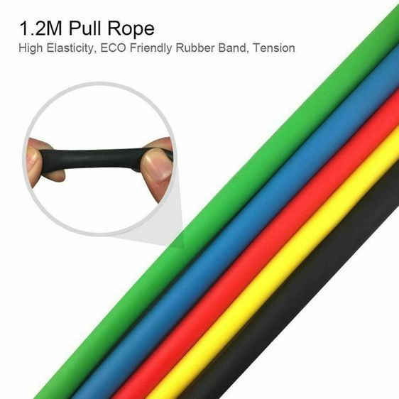 🔥มือ 1 - ยางยืดออกกำลังกาย รุ่นหัวตะขอใหญ่ Resistance band 11 pcs - ยางยืดสายแรงต้าน สร้างกล้ามเนื้อ ลดไขมัน เวท รูปที่ 6