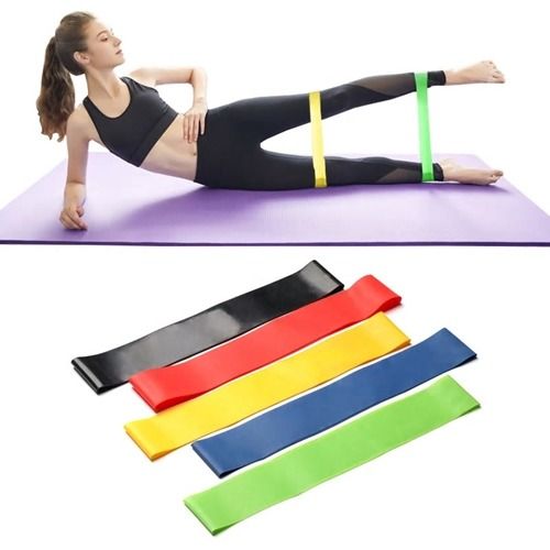 🔥มือ 1 - ยางยืดวนแหวน ออกกำลังกาย ชุด 5 เส้น ยางแท้ - Yoga loop, resistance exercise band 5 pcs set รูปที่ 2