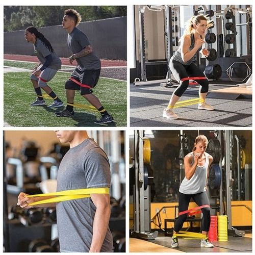 🔥มือ 1 - ยางยืดวนแหวน ออกกำลังกาย ชุด 5 เส้น ยางแท้ - Yoga loop, resistance exercise band 5 pcs set รูปที่ 5