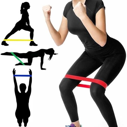 🔥มือ 1 - ยางยืดวนแหวน ออกกำลังกาย ชุด 5 เส้น ยางแท้ - Yoga loop, resistance exercise band 5 pcs set รูปที่ 7