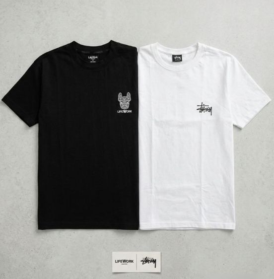 แขนสั้น เสื้อทีเชิ้ต อื่นๆ 🔥งานแฟชั่นจากเกาหลี เสื้อยืด Stussy (ขาวดำ) ไซส์ S สีขาว,เสื้อยืด LifeWork ลายหมา สีดำ (Size XS) สภาพนางฟ้า ตัวละ100 