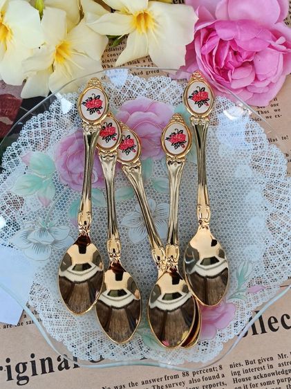 ชุดช้อนชากาแฟสไตล์วินเทจ จาก Japan (ชุด 5 ชิ้น)