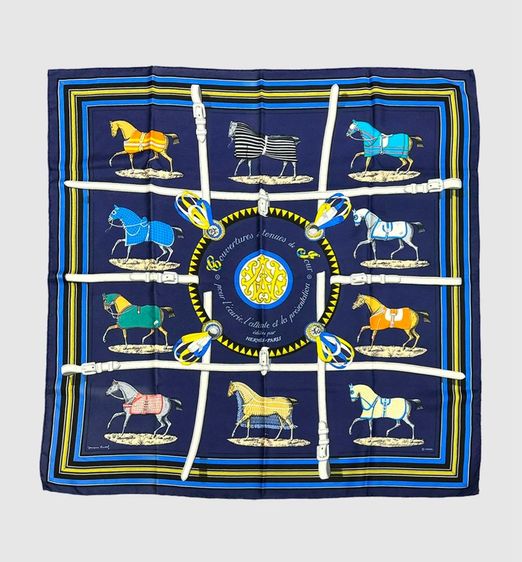 ผ้าพันคอผ้าห่ม H💙RMES Carré 90 มือสองแท้💯  รูปที่ 2