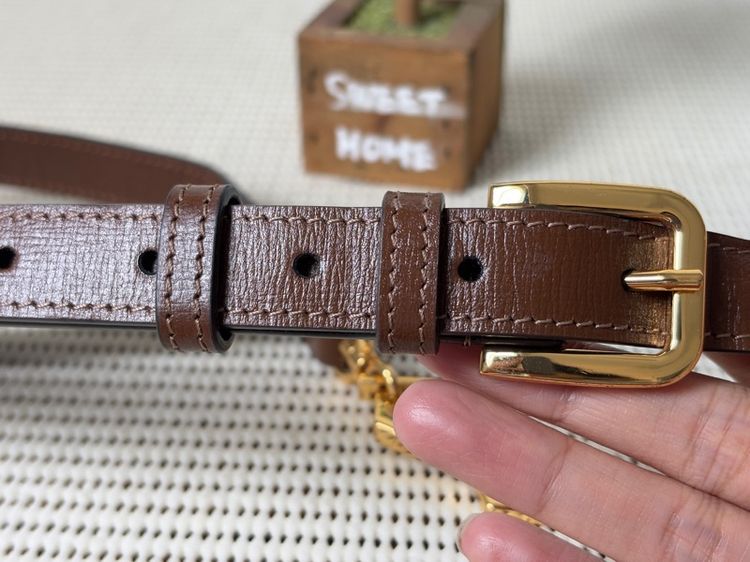 สายกระเป๋าGu🤎ci Horsebit มือสองแท้💯 รูปที่ 4