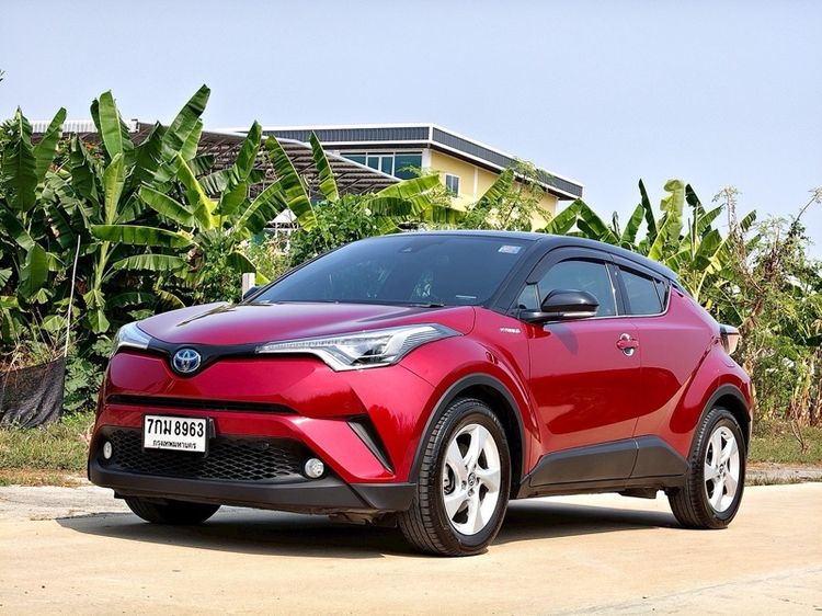 Toyota C-HR 2018 1.8 Hybrid Hi Utility-car ไฮบริด ไม่ติดแก๊ส เกียร์อัตโนมัติ แดง รูปที่ 3