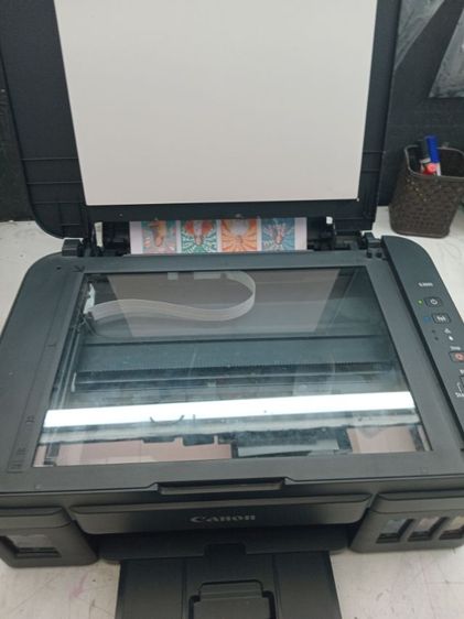 ปริ้นเตอร์มือสองพร้อมใช้งาน canon g3000 wifi ปริ้นสแกนถ่ายเอกสารได้เครื่องสภาพสวยหัวพิมพ์ดีระบบแทงค์ๆโรงงานมีหมึกพร้อมใช้งานทันที รูปที่ 3
