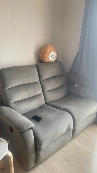 เทา ผ้า โซฟาปรับเอนไฟฟ้า Nitori 2 ที่นั่ง รุ่น N-BELIEVA3