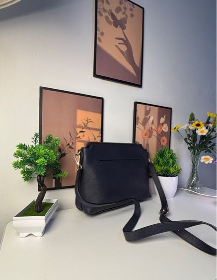 Anne Klein แท้ มือสอง กระเป๋าสะพาย หนัง Saffiano สี Navy รูปที่ 5