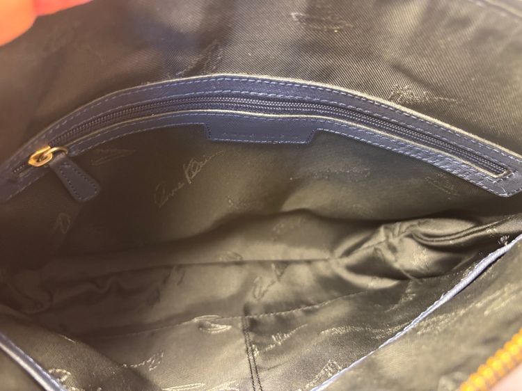 Anne Klein แท้ มือสอง กระเป๋าสะพาย หนัง Saffiano สี Navy รูปที่ 9