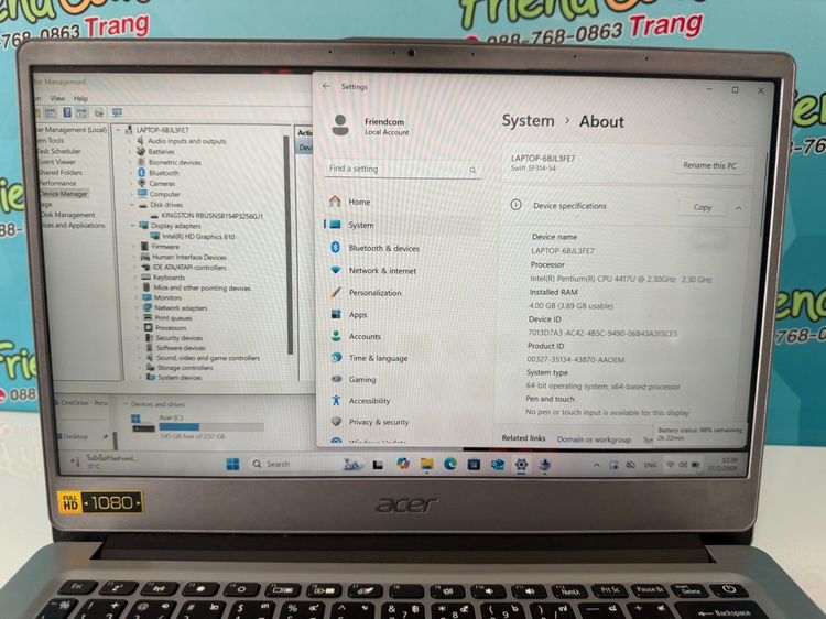 Acer Swift 3 SF314-P25J  รูปที่ 14