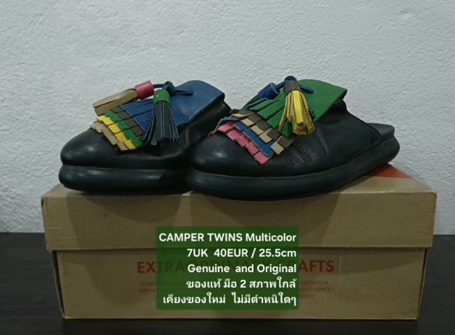 CAMPER TWINS Multicolor, Women's 7UK 40EU(25.5cm) Original ของแท้ มือ 2 สภาพแทบไม่ต่างจากมือ 1, รองเท้า CAMPER หนังแท้สวย พื้นเต็ม ใหม่กริ๊บ รูปที่ 6