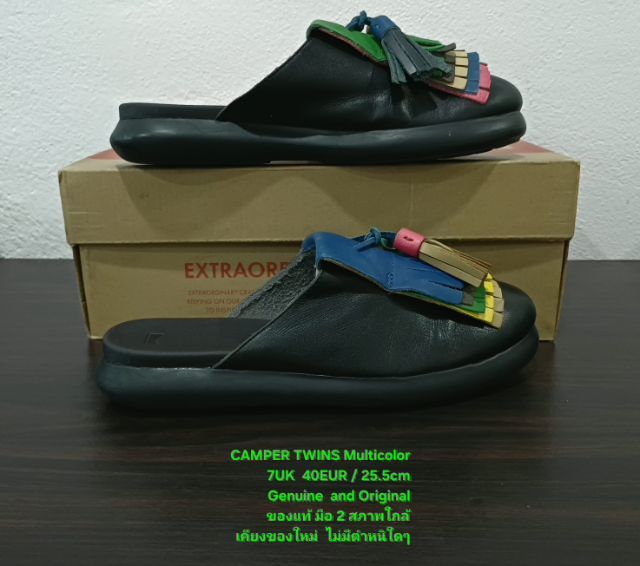 CAMPER TWINS Multicolor, Women's 7UK 40EU(25.5cm) Original ของแท้ มือ 2 สภาพแทบไม่ต่างจากมือ 1, รองเท้า CAMPER หนังแท้สวย พื้นเต็ม ใหม่กริ๊บ รูปที่ 14