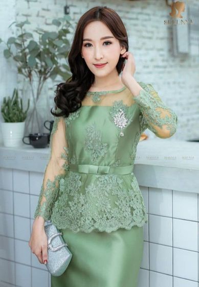 แขนยาว เขียว EU 38 อื่นๆ อื่นๆ ขายชุดไทยประยุกต์