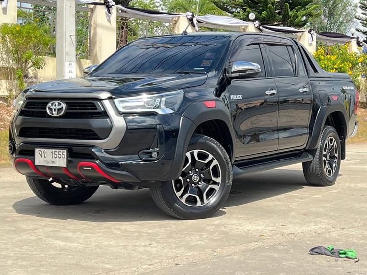 Toyota Hilux Revo 2021 2.4 Prerunner Mid Pickup ดีเซล ไม่ติดแก๊ส เกียร์ธรรมดา ดำ รูปที่ 2