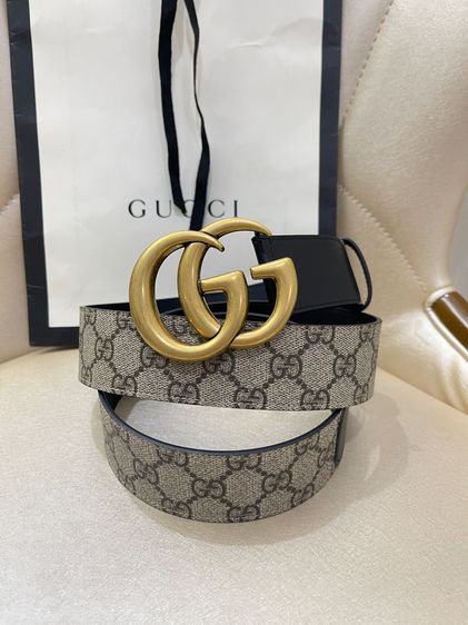 เข็มขัด Like New Gucci GG Belt 40mm Supreme Canvas Size 110