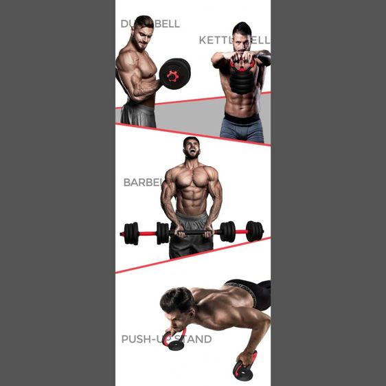 🔥มือ 1 - ดัมเบลอเนกประสงค์ ปรับน้ำหนักได้ บาร์เบล ลูกตุ้มยกน้ำหนัก วิดพื้น All in one dumbbell set🔴🔴🔴 รูปที่ 2