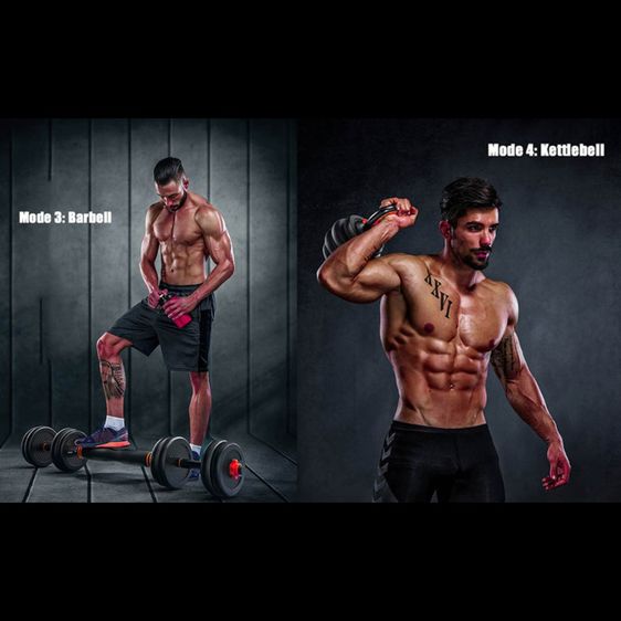 🔥มือ 1 - ดัมเบลอเนกประสงค์ ปรับน้ำหนักได้ บาร์เบล ลูกตุ้มยกน้ำหนัก วิดพื้น All in one dumbbell set🔴🔴🔴 รูปที่ 8