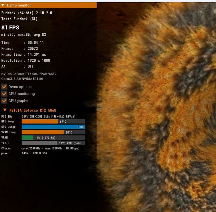 GIGABYTE RTX 5060 EAGLE OC 8G (2 Fans) ประกัน Synnex ยาวปี 2571 รูปที่ 4