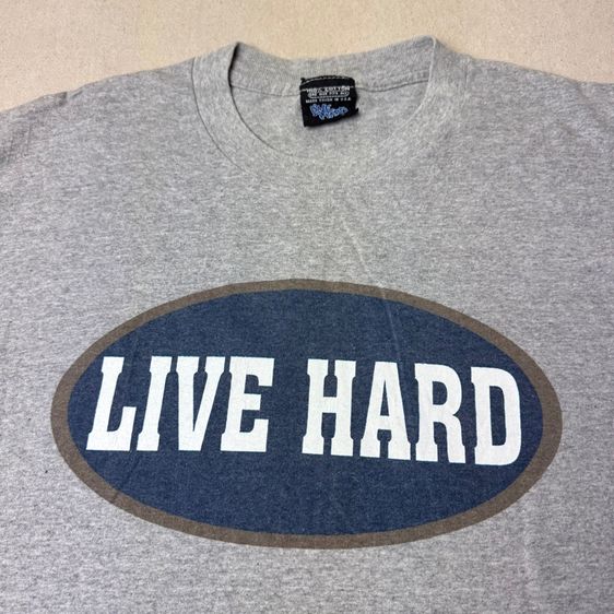 เสื้อยืด Vintage​ 90s Live Hard made in USA Size F  รูปที่ 5