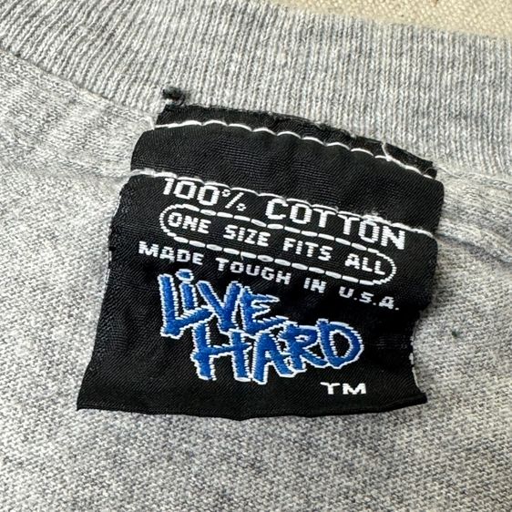 เสื้อยืด Vintage​ 90s Live Hard made in USA Size F  รูปที่ 4