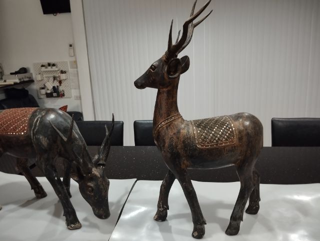 กวางไม้สองตัว สูง60ซ.ม. รูปที่ 3