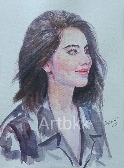 วาดภาพสีน้ำเป็นของขวัญวันเกิด