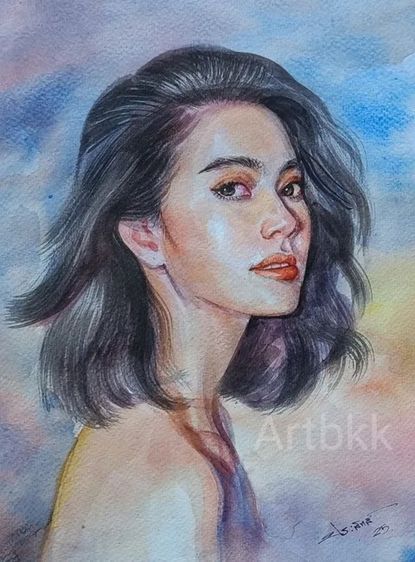 วาดภาพสีน้ำเป็นของขวัญวันเกิด รูปที่ 3